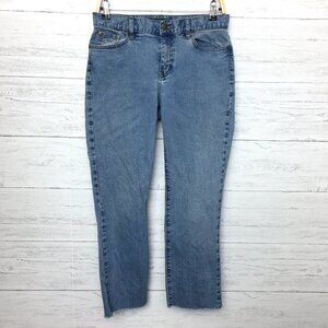 Lauren Ralph Lauren Jeans Women's Classic Straight Leg Raw Frayed Hems size 6